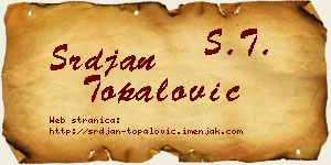 Srđan Topalović vizit kartica